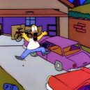 10 chyb v nesmrtelném seriálu Simpsonovi - HomerScreamDrivewayS1