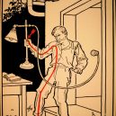 Elektřina a my. Bizarní způsoby, kterými vás mohl zabít elektrický proud - vintage-illustrations-ways-to-die-electrocution-25-5bf26988de676__700