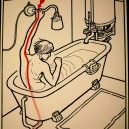 Elektřina a my. Bizarní způsoby, kterými vás mohl zabít elektrický proud - vintage-illustrations-ways-to-die-electrocution-28-5bf2698fe1ea6__700