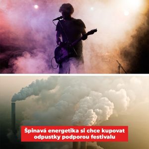 Koláž ze stránky Greenpeace k festivalu Praha žije hudbou