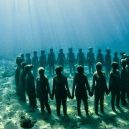 Kuriózní podmořské muzeum obývá stovky soch v životní velikosti - Cancun-Underwater-Museum