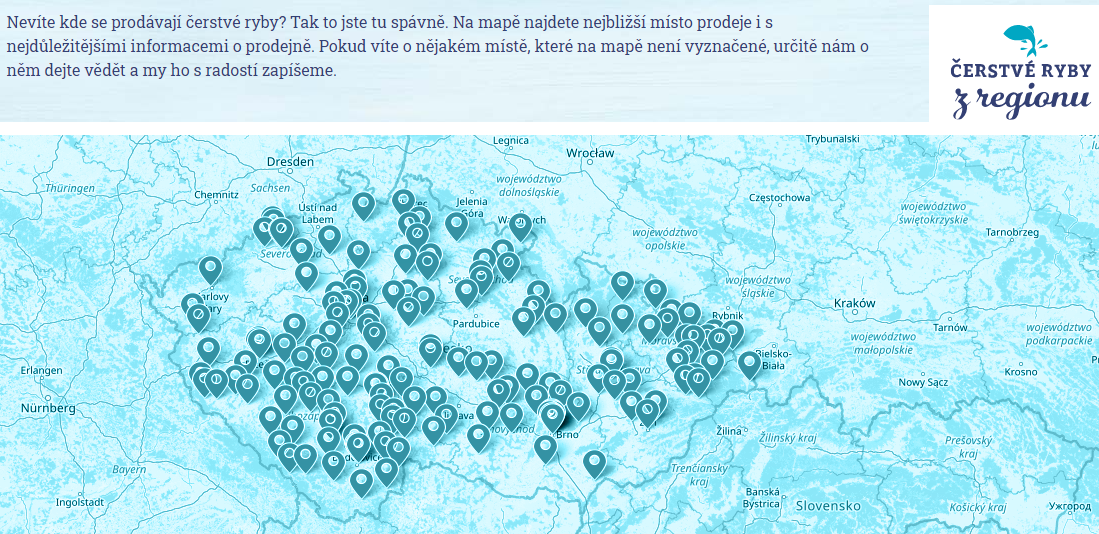 Díky téhle interaktivní dnes už není žádný problém najít prodejce českých ryb, které k němu ‚doplavaly‘ tou nejkratší cestou, a jsou tudíž i zaručeně nejčerstvější. www.rybanatalir.cz